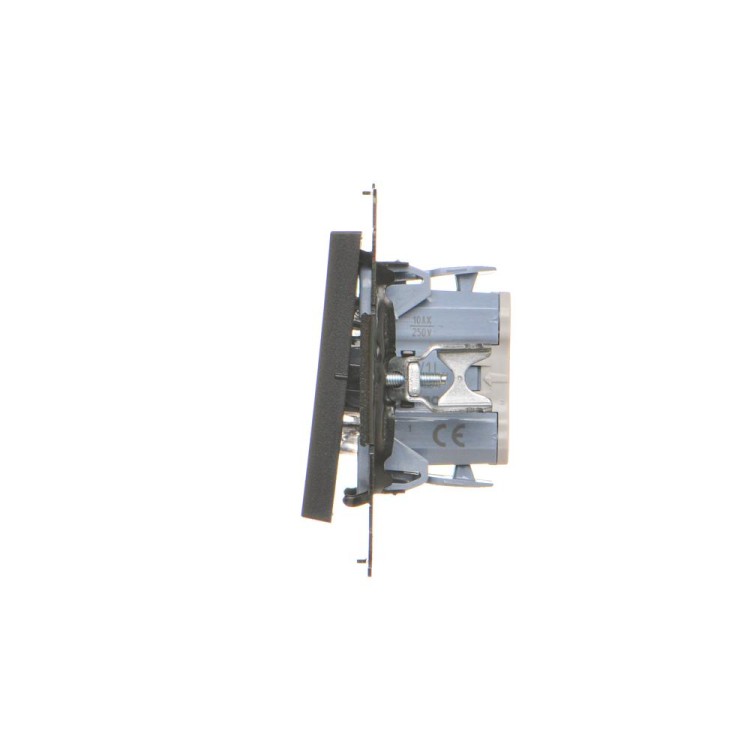 Łącznik jednobiegunowy z podświetleniem LED Simon 55 TW1L.01/149 Kontakt-Simon czarny mat