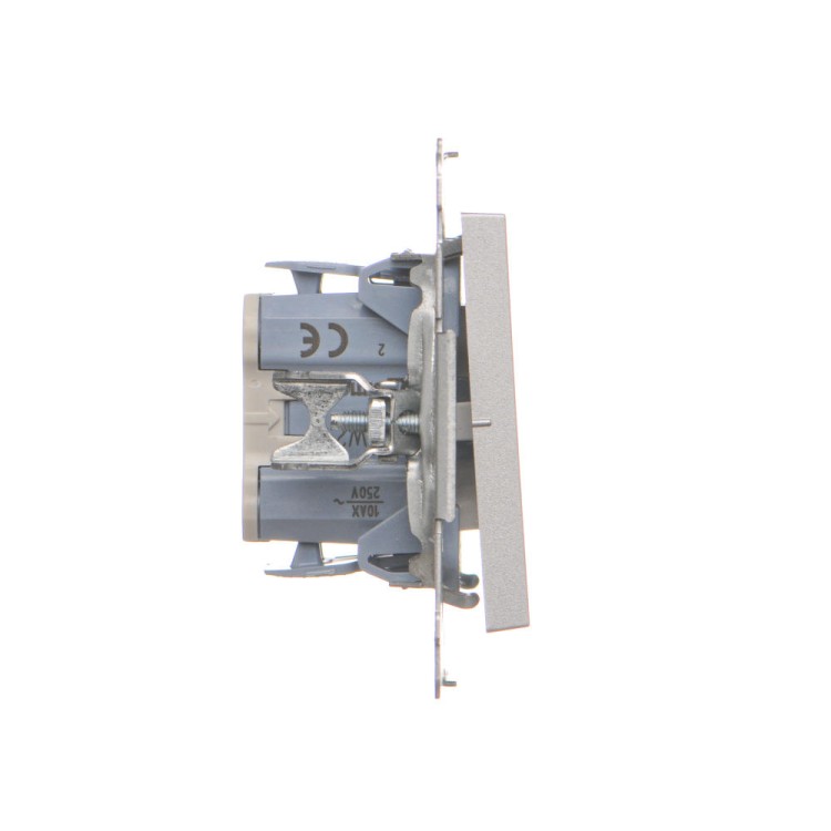 Łącznik dwubiegunowy Simon 55 TW2.01/143 Kontakt-Simon aluminium mat