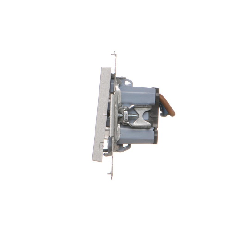 Łącznik dwubiegunowy podwójny Simon 55 TW22A.01/143 Kontakt-Simon aluminium mat
