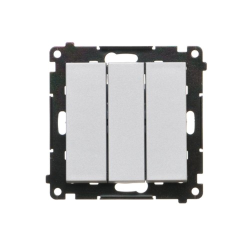 Łącznik potrójny z podświetleniem Simon 55 TW31L.01/143 Kontakt-Simon aluminium mat