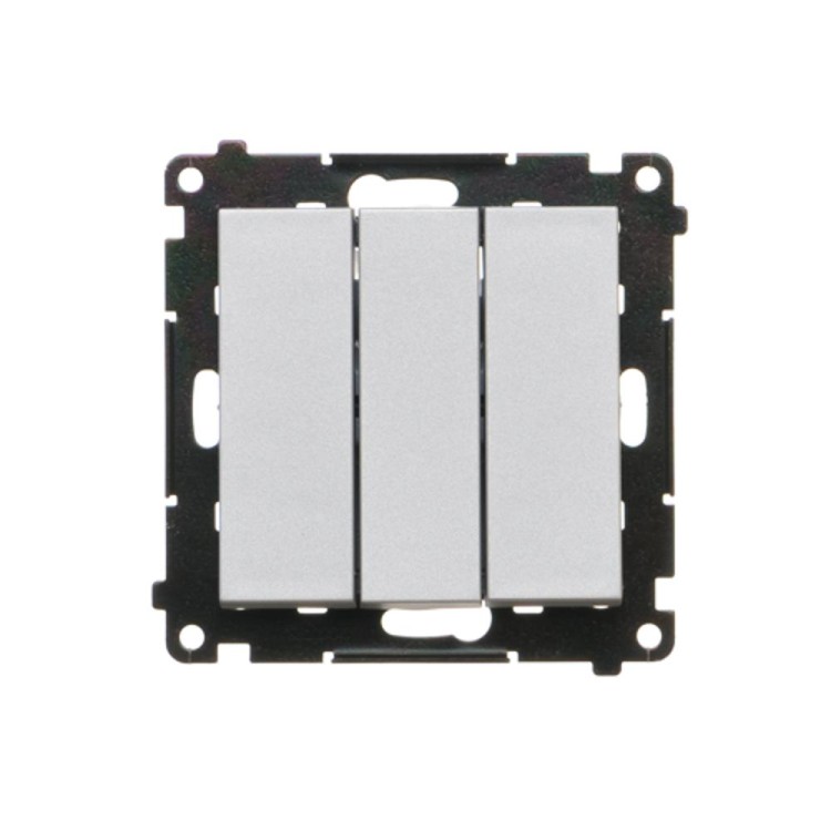 Łącznik potrójny z podświetleniem Simon 55 TW31L.01/143 Kontakt-Simon aluminium mat