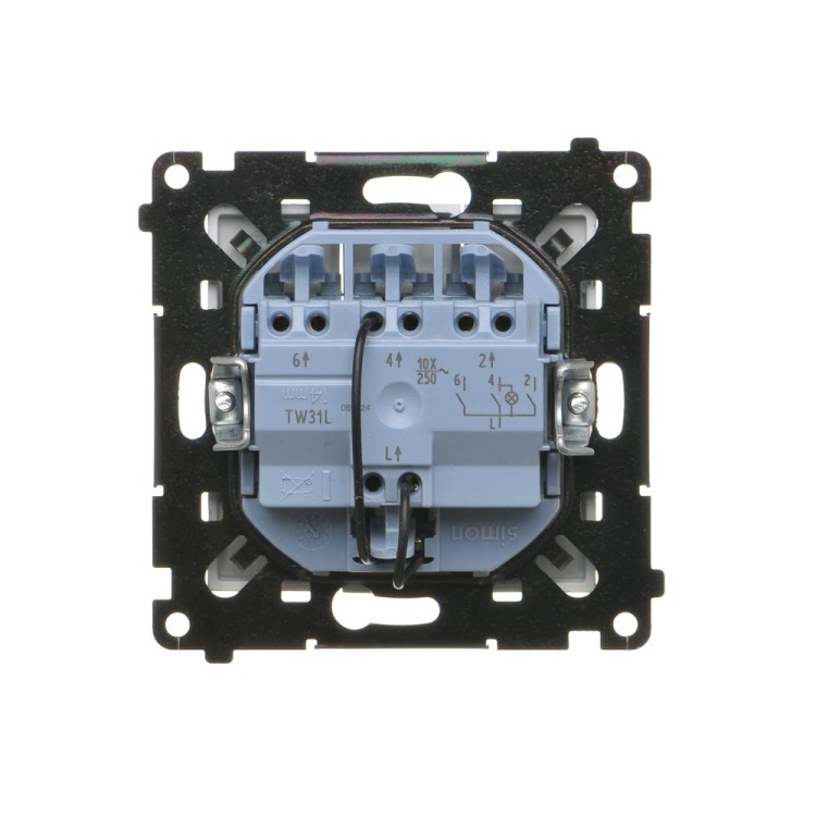 Łącznik potrójny z podświetleniem Simon 55 TW31L.01/143 Kontakt-Simon aluminium mat