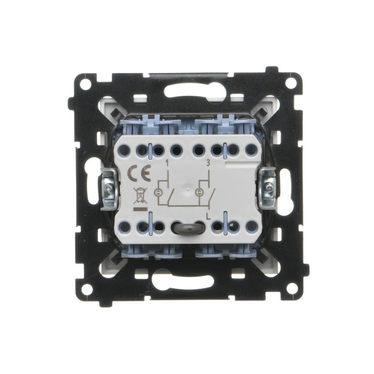 Łącznik świecznikowy z podświetleniem LED do wersji IP20 Simon 55 TW5L2.01/111 Kontakt-Simon biały mat