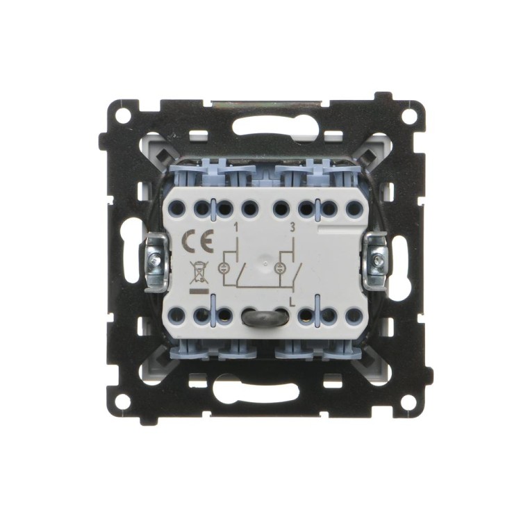 Łącznik świecznikowy z podświetleniem LED do wersji IP20 Simon 55 TW5L2.01/114 Kontakt-Simon jasnoszary mat
