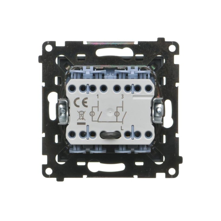 Łącznik świecznikowy z podświetleniem LED do wersji IP20 Simon 55 TW5L2.01/116 Kontakt-Simon grafitowy mat