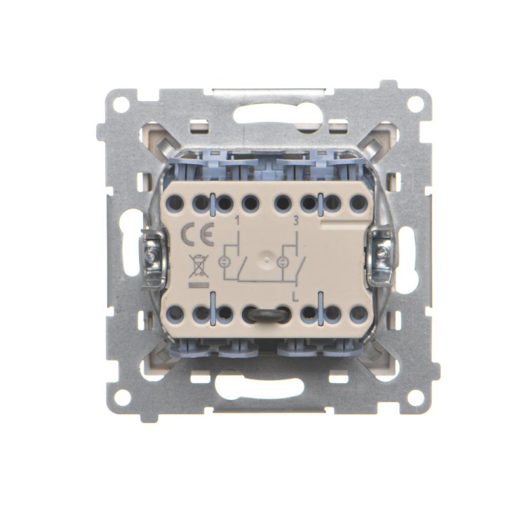 Łącznik świecznikowy z podświetleniem LED do wersji IP20 Simon 55 TW5L2.01/144 Kontakt-Simon szampański mat
