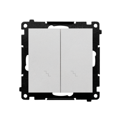 Łącznik schodowy podwójny Simon 55 TW6/2.01/143 Kontakt-Simon aluminium mat