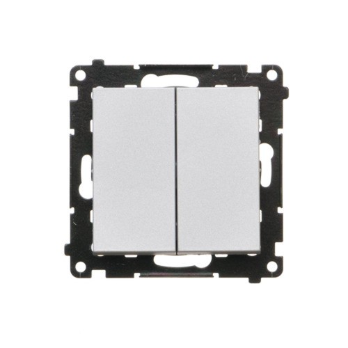 Łącznik schodowy podwójny, bez piktogramu Simon 55 TW6/2.01/X/143 Kontakt-Simon aluminium mat