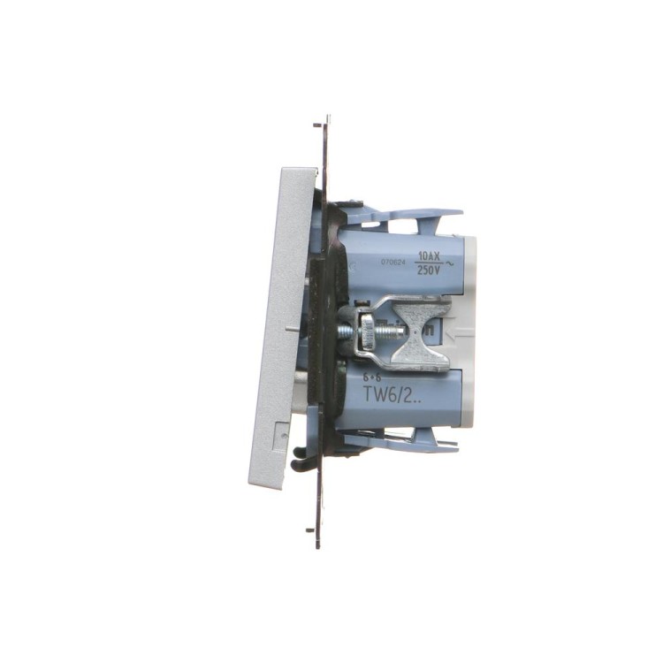 Łącznik schodowy podwójny, bez piktogramu Simon 55 TW6/2.01/X/143 Kontakt-Simon aluminium mat