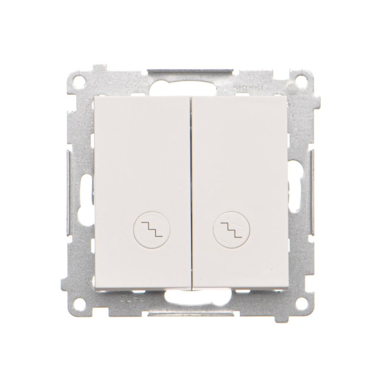 Łącznik schodowy podwójny z podświetleniem LED Simon 55 TW6/2L2.01/111 Kontakt-Simon biały mat