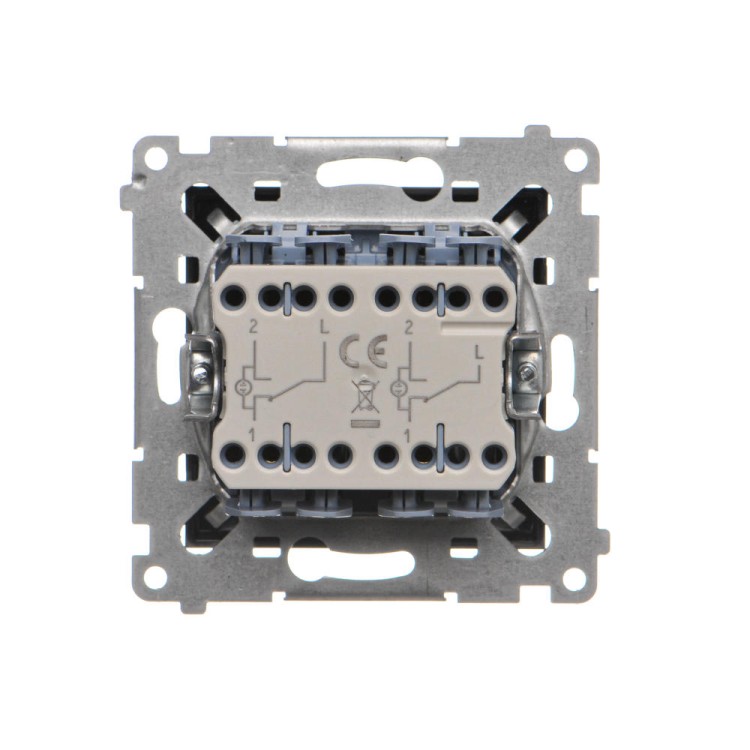 Łącznik schodowy podwójny z podświetleniem LED Simon 55 TW6/2L2.01/149 Kontakt-Simon czarny mat