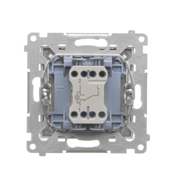 Łącznik schodowy z podświetleniem LED Simon 55 TW6L.01/114 Kontakt-Simon jasnoszary mat