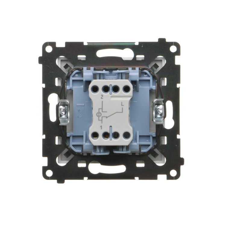 Łącznik schodowy z podświetleniem LED Simon 55 TW6L.01/143 Kontakt-Simon aluminium mat