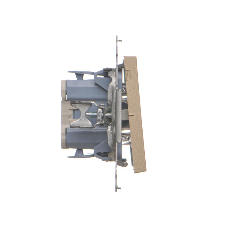 Łącznik schodowy z podświetleniem LED Simon 55 TW6L.01/144 Kontakt-Simon szampański mat