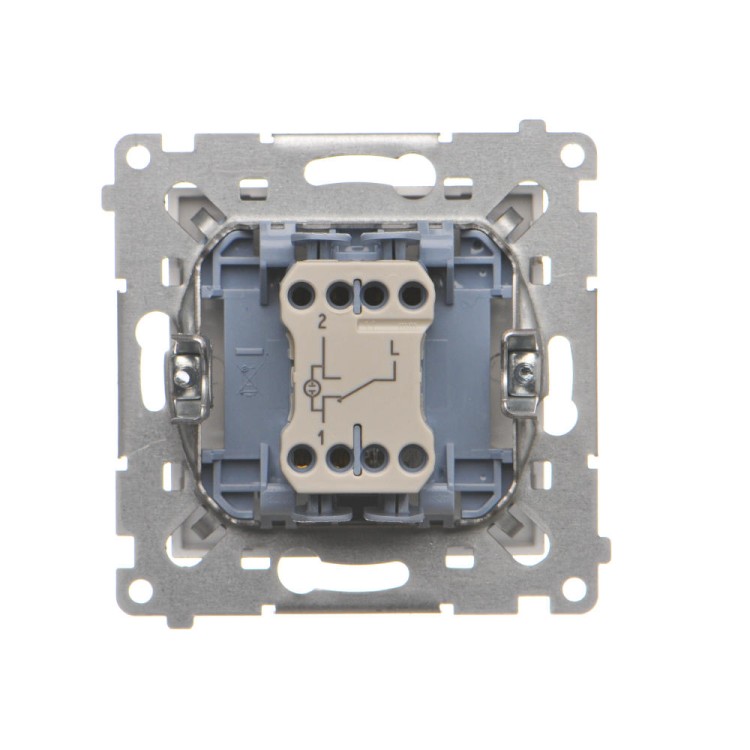 Łącznik schodowy z podświetleniem LED Simon 55 TW6L.01/144 Kontakt-Simon szampański mat