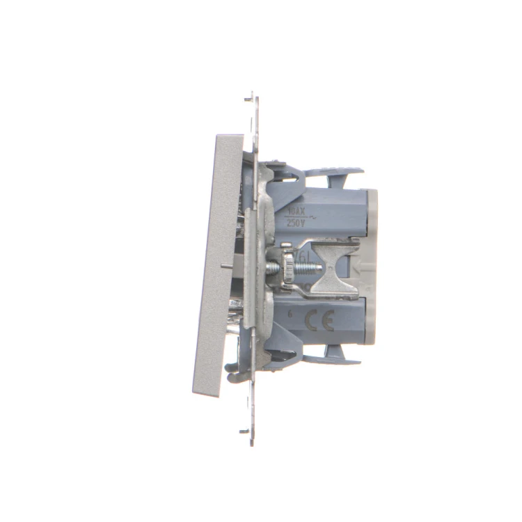 Łącznik schodowy z podświetleniem LED bez piktogramu Simon 55 TW6L.01/X/143 Kontakt-Simon aluminium mat