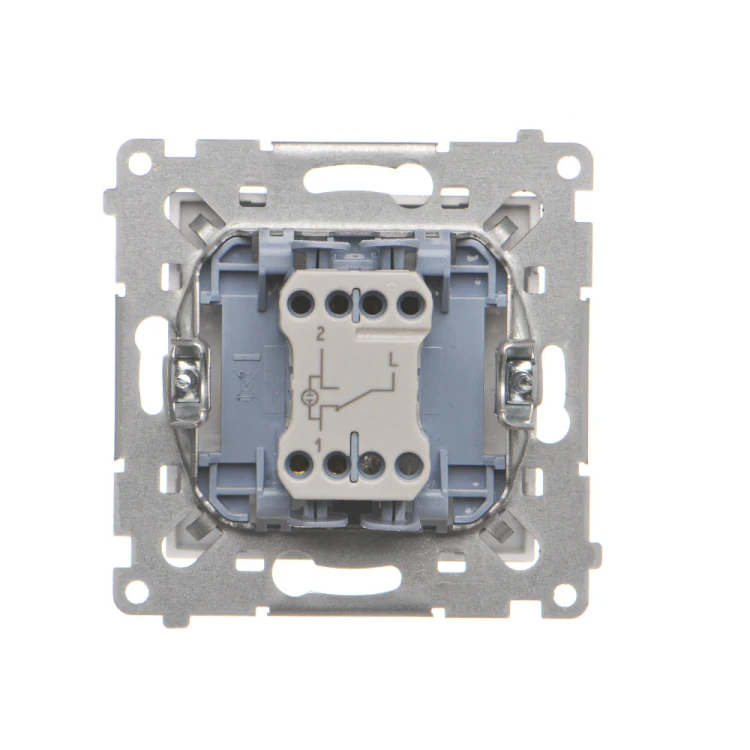 Łącznik schodowy z podświetleniem LED bez piktogramu Simon 55 TW6L.01/X/143 Kontakt-Simon aluminium mat