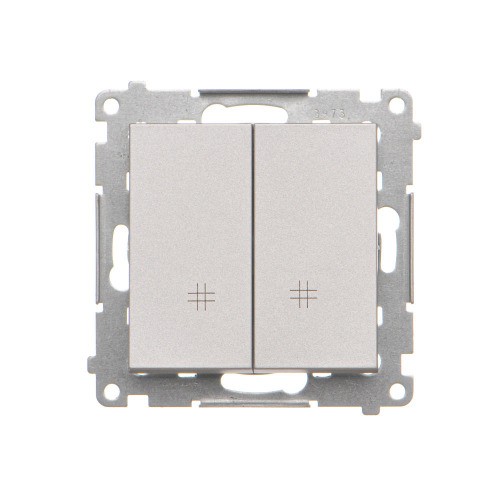 Łącznik krzyżowy podwójny Simon 55 TW7/2.01/143 Kontakt-Simon aluminium mat