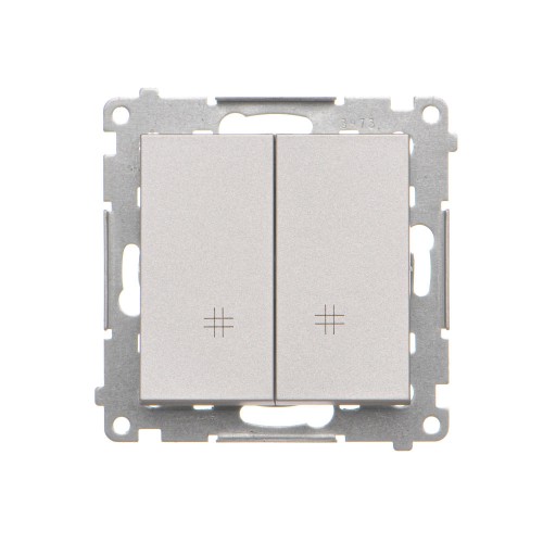 Łącznik krzyżowy podwójny Simon 55 TW7/2.01/143 Kontakt-Simon aluminium mat