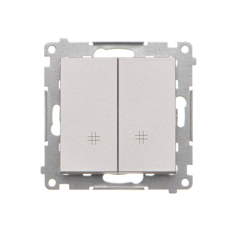 Łącznik krzyżowy podwójny Simon 55 TW7/2.01/143 Kontakt-Simon aluminium mat
