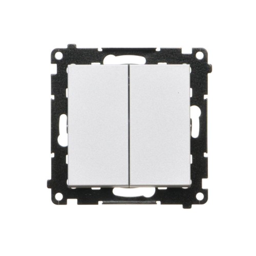 Łącznik krzyżowy podwójny, bez piktogramu Simon 55 TW7/2.01/X/143 Kontakt-Simon aluminium mat