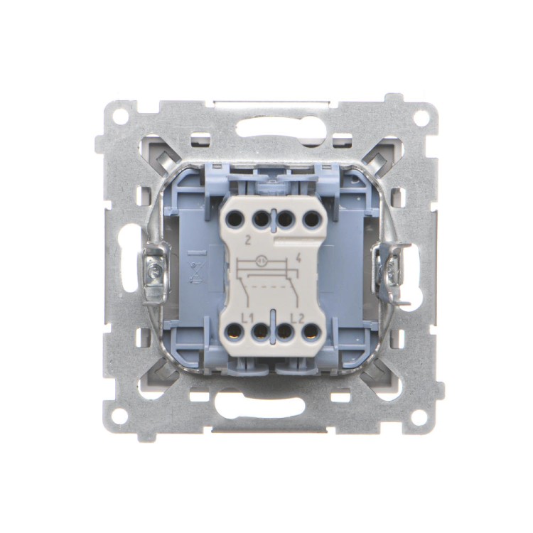 Łącznik krzyżowy z podświetleniem LED Simon 55 TW7L.01/114 Kontakt-Simon jasnoszary mat