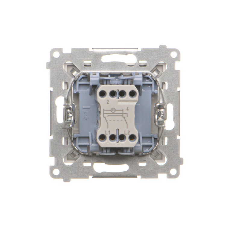 Łącznik krzyżowy z podświetleniem LED Simon 55 TW7L.01/143 Kontakt-Simon aluminium mat
