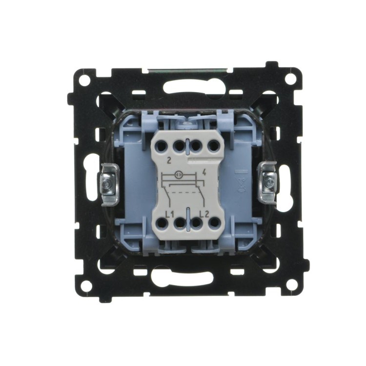 Łącznik krzyżowy z podświetleniem LED Simon 55 TW7L.01/149 Kontakt-Simon czarny mat