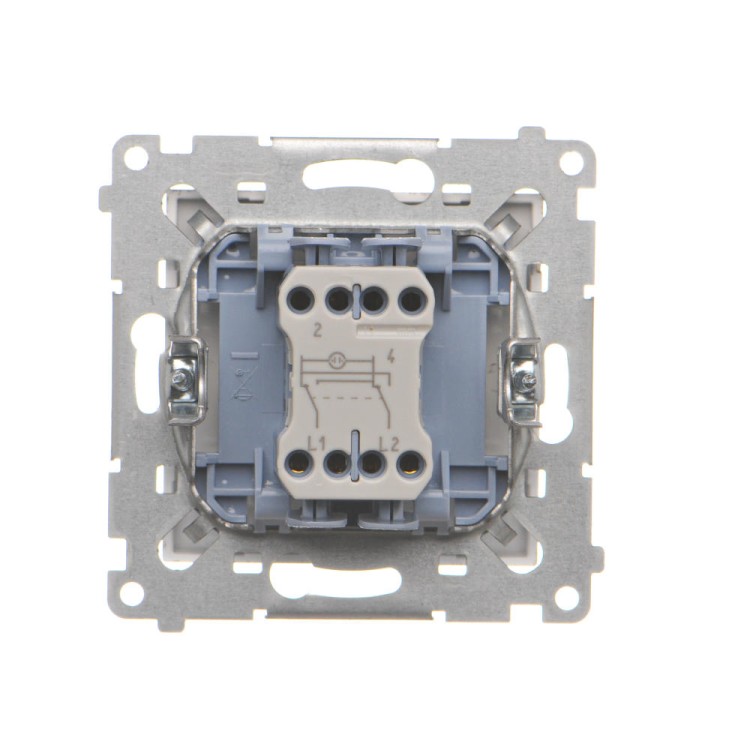 Łącznik krzyżowy z podświetleniem LED Simon 55 TW7L.01/X/144 Kontakt-Simon szampański mat