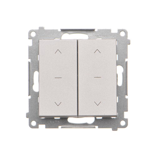 Łącznik żaluzjowy podwójny trójpozycyjny (1-0-2) Simon 55 TZW2.01/143 Kontakt-Simon aluminium mat