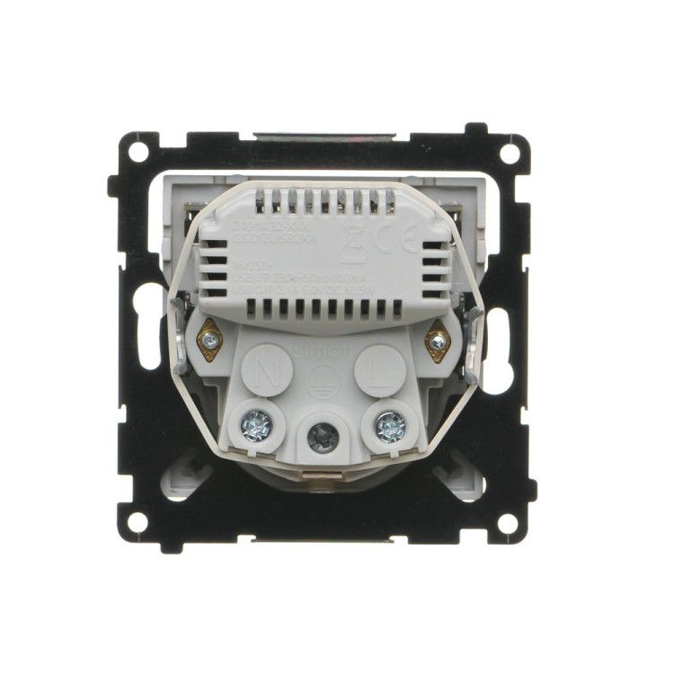 Gniazdo Schuko ze zintegrowaną ładowarką 2xUSB Simon 55 TGSZ1ZUSB2AA.01/144 Kontakt-Simon szampański mat