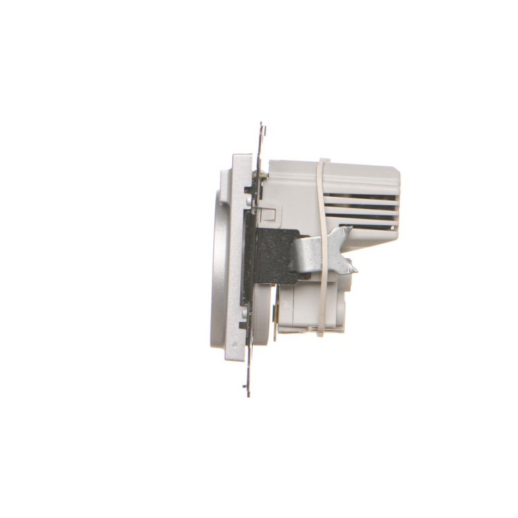 Gniazdo z ładowarką USB Simon 55 TGZ1ZUSB2AA.01/143 Kontakt-Simon aluminium mat