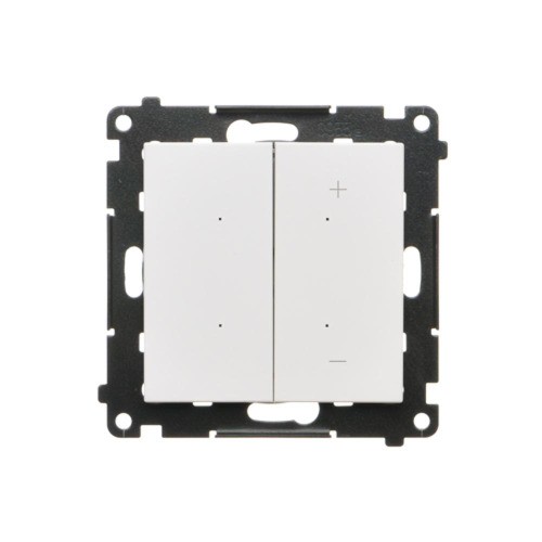 Ściemniacz przyciskowy z podświetleniem Simon 55 TESL1.01/111 Kontakt-Simon biały mat