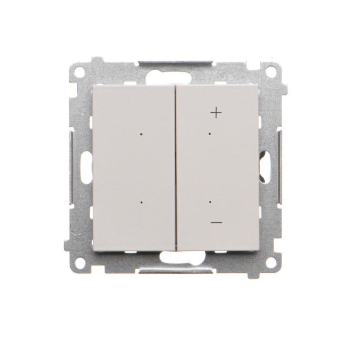 Ściemniacz przyciskowy z podświetleniem Simon 55 TESL1.01/114 Kontakt-Simon jasnoszary mat