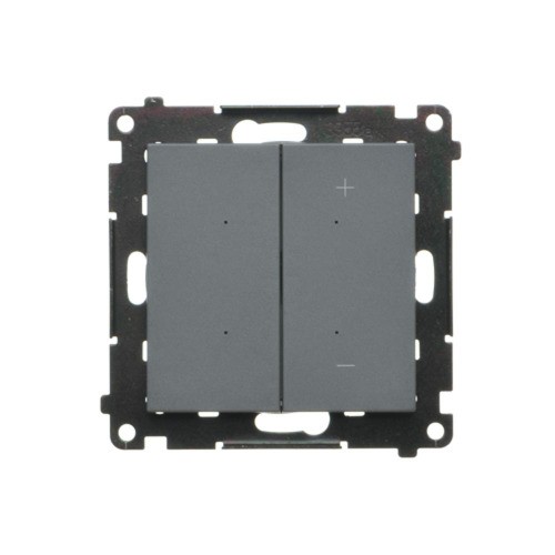 Ściemniacz przyciskowy z podświetleniem Simon 55 TESL1.01/116 Kontakt-Simon grafitowy mat