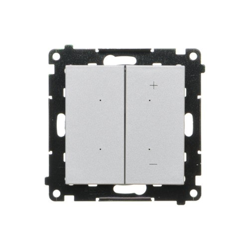 Ściemniacz przyciskowy z podświetleniem Simon 55 TESL1.01/143 Kontakt-Simon aluminium mat