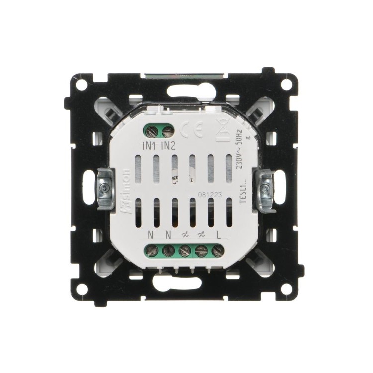 Ściemniacz przyciskowy z podświetleniem Simon 55 TESL1.01/143 Kontakt-Simon aluminium mat