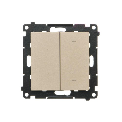 Ściemniacz przyciskowy z podświetleniem Simon 55 TESL1.01/144 Kontakt-Simon szampański mat