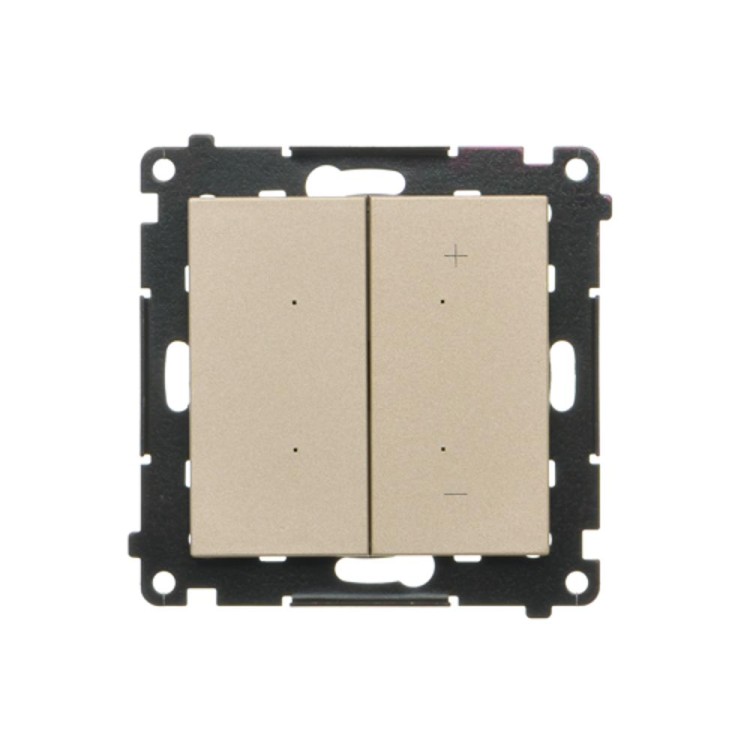 Ściemniacz przyciskowy z podświetleniem Simon 55 TESL1.01/144 Kontakt-Simon szampański mat