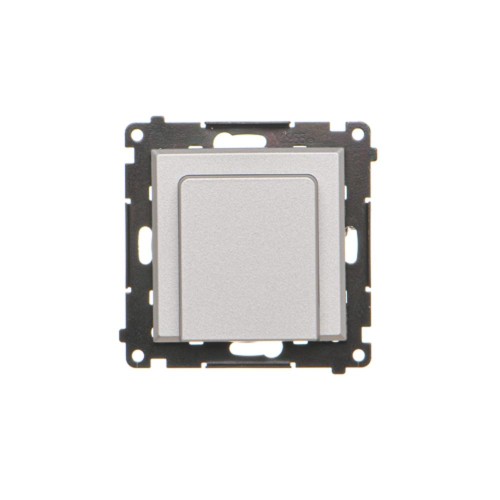 Elektroniczny łącznik hotelowy z podświetleniem LED Simon 55 TEWH1.01/143 Kontakt-Simon aluminium mat