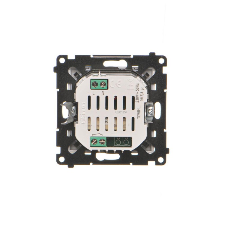 Elektroniczny łącznik hotelowy z podświetleniem LED Simon 55 TEWH1.01/143 Kontakt-Simon aluminium mat