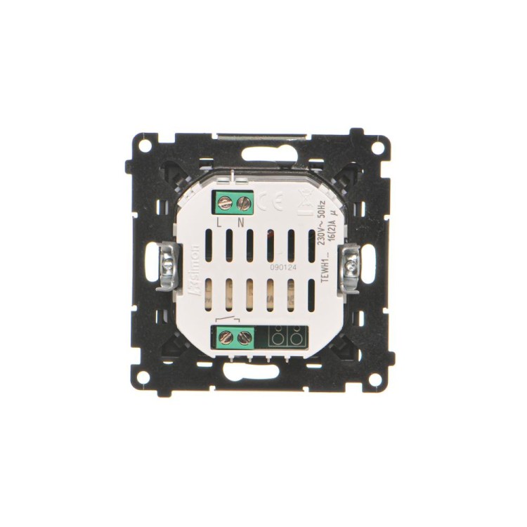 Elektroniczny łącznik hotelowy z podświetleniem LED Simon 55 TEWH1.01/149 Kontakt-Simon czarny mat