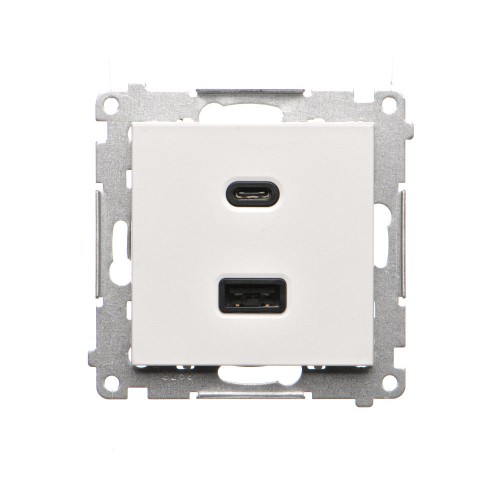 Ładowarka USB podwójna Simon 55 TEC2CA.01/111 Kontakt-Simon biały mat