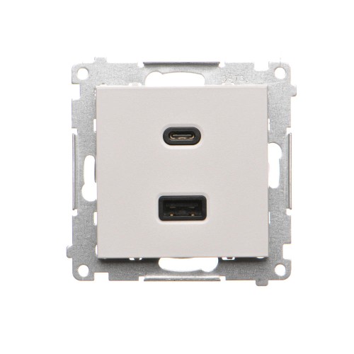 Ładowarka USB podwójna Simon 55 TEC2CA.01/114 Kontakt-Simon jasnoszary mat