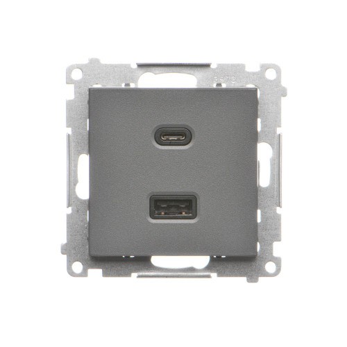 Ładowarka USB podwójna Simon 55 TEC2CA.01/116 Kontakt-Simon grafitowy mat