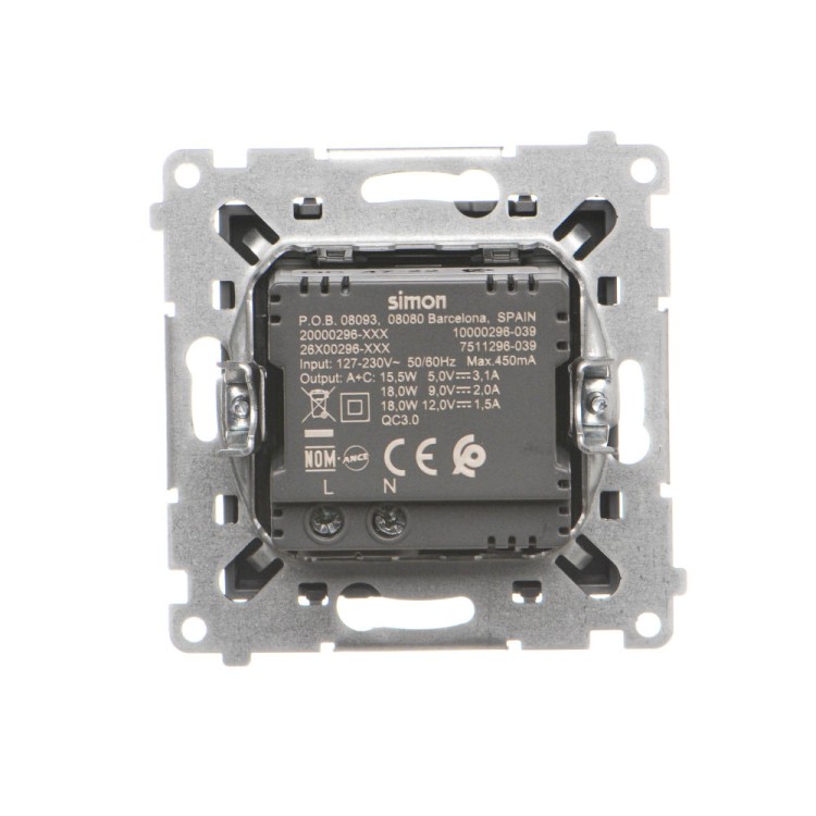 Ładowarka USB podwójna Simon 55 TEC2CA.01/116 Kontakt-Simon grafitowy mat