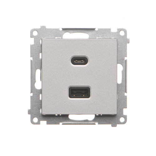 Ładowarka USB podwójna Simon 55 TEC2CA.01/143 Kontakt-Simon aluminium mat