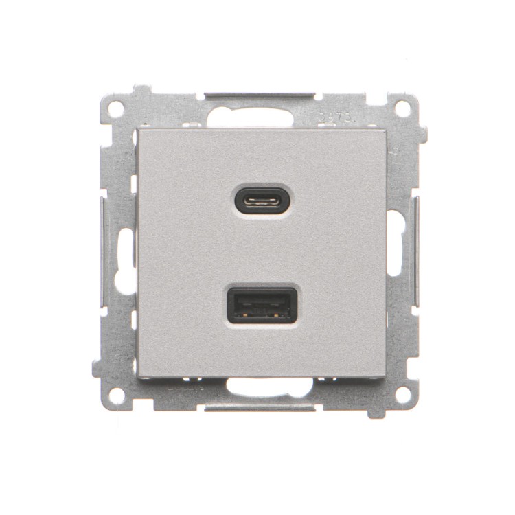 Ładowarka USB podwójna Simon 55 TEC2CA.01/143 Kontakt-Simon aluminium mat