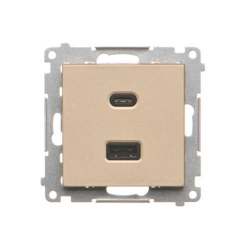 Ładowarka USB podwójna Simon 55 TEC2CA.01/144 Kontakt-Simon szampański mat