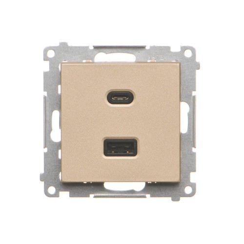 Ładowarka USB podwójna Simon 55 TEC2CA.01/144 Kontakt-Simon szampański mat